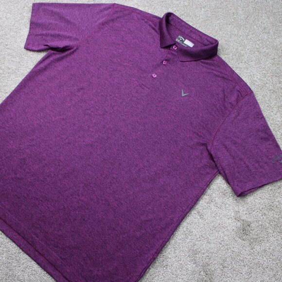 Callaway Opti-Dri Polo Shirt Mens XL Purple Golf Stretch Short Sleeve Pullover - Picture 3 of 13